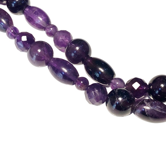 Jay King 925 Amethyst Purple Double Strand Beaded Necklace - Picture 10 of 16